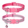 Taglory Reflective Cat Collar Breakaway with Bell High Visibility Night Strip Lightweight Adjustable Nylon Collar for Boy Girl Cats 2 Pack 75125 Inch Pink