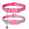 Taglory Reflective Cat Collar Breakaway with Bell High Visibility Night Strip Lightweight Adjustable Nylon Collar for Boy Girl Cats 2 Pack 75125 Inch Pink
