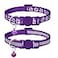 Taglory Reflective Cat Collar Breakaway with Bell High Visibility Night Strip Lightweight Adjustable Nylon Collar for Boy Girl Cats 2 Pack 75125 Inch Purple