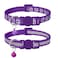 Taglory Reflective Cat Collar Breakaway with Bell High Visibility Night Strip Lightweight Adjustable Nylon Collar for Boy Girl Cats 2 Pack 75125 Inch Purple
