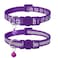 Taglory Reflective Cat Collar Breakaway with Bell High Visibility Night Strip Lightweight Adjustable Nylon Collar for Boy Girl Cats 2 Pack 75125 Inch Purple
