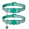 Taglory Reflective Cat Collar Breakaway with Bell High Visibility Night Strip Lightweight Adjustable Nylon Collar for Boy Girl Cats 2 Pack 75125 Inch Turquoise
