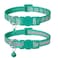 Taglory Reflective Cat Collar Breakaway with Bell High Visibility Night Strip Lightweight Adjustable Nylon Collar for Boy Girl Cats 2 Pack 75125 Inch Turquoise