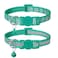 Taglory Reflective Cat Collar Breakaway with Bell High Visibility Night Strip Lightweight Adjustable Nylon Collar for Boy Girl Cats 2 Pack 75125 Inch Turquoise