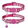 Taglory Reflective Cat Collar Breakaway with Bell High Visibility Night Strip Lightweight Adjustable Nylon Collar for Boy Girl Cats 2 Pack 75125 Inch Hotpink