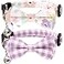 Lamphyface 2 PackSet Cat Collar Breakaway with Cute Bow Tie and Bell Plaid Flower for Kitty Adjustable Safety