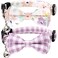 Lamphyface 2 PackSet Cat Collar Breakaway with Cute Bow Tie and Bell Plaid Flower for Kitty Adjustable Safety