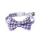 AIITLE Breakaway Cat Collar with Cute Bow Tie and Bell Detachable Adjustable Safety Collars for Girl Cats and Boy Cats Kittens Puppy Soft Stylish Plaid Patterns Cat CollarsPurple