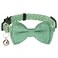 Gyapet Cat Collar with Bow Tie Bell Breakaway Kitten Small Pet Safety Solid Wedding Basic Pure Color Suede Soft Adjustable 1pc Green