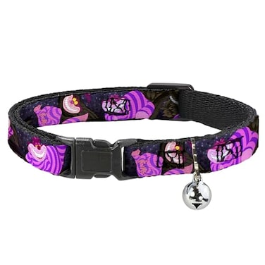 Buckle-Down BuckleDown Breakaway Cat Collar Cheshire Cat Tree Poses 12 Wide Fits 812 Neck Medium