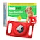 BugMD Paw Guardian Flea and Tick Prevention Pendant for Dogs with AirTag Holder PlantPowered Flea Tick Control for Dog Collars Harnesses Dog Tag with Air Tag Holder Red