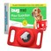 BugMD Paw Guardian Flea and Tick Prevention Pendant for Dogs with AirTag Holder PlantPowered Flea Tick Control for Dog Collars Harnesses Dog Tag with Air Tag Holder Red