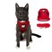 The Fat Cat Travel Cat Harness and Leash Set Adjustable Fit Mesh Cat Harness and Reflective Strap Comfort Walking Vest for Kitten for Outdoor Walking Hiking Extra Small Red