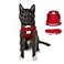 The Fat Cat Travel Cat Harness and Leash Set Adjustable Fit Mesh Cat Harness and Reflective Strap Comfort Walking Vest for Kitten for Outdoor Walking Hiking Medium Red