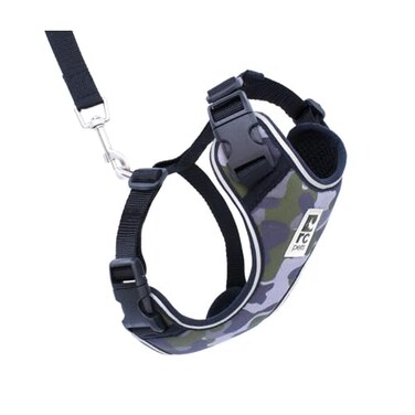RC Pet Products RC Pets Adventure Kitty Cat Harness Adjustable Airmesh Vest with DRing and 6ft Leash for Walking and Travel Camo Large