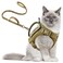 AIWAI Cat Harness and Leash for Walking Escape Proof Soft Adjustable Vest Harnesses for Cats Easy Control Breathable Soft Mesh with Control Handle for Large Cat Small Dog Gift with Patch