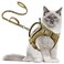 AIWAI Cat Harness and Leash for Walking Escape Proof Soft Adjustable Vest Harnesses for Cats Easy Control Breathable Soft Mesh with Control Handle for Large Cat Small Dog Gift with Patch