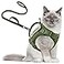 AIWAI Tactical Cat Harness for Walking Escape Proof Adjustable Pet Vest Harness with Control Handle for Large Cat Small Dog Soft Mesh Gift with Patch