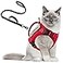 AIWAI Tactical Cat Harness for Walking Escape Proof Adjustable Pet Vest Harness with Control Handle for Large Cat Small Dog Soft Mesh Gift with Patch