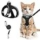 SALFSE Cat Harness and Leash for Walking Escape Proof Adjustable Kitten Vest Harness Reflective Soft Mesh Puppy Harness for Outdoor Comfort Fit Easy to Control Black S