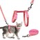 Baeuppit Cat Harness and Leash Set Gold Moons Stars Soft Nylon Escape Proof Adjustable for Kittens Small Animals Glow in The Dark Pink
