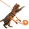 PUPTECK Adjustable Cat Harness and Leash Set Escape Proof Kitten Strap Collar for Walking Travel Orange
