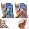 GOZOLA 2 Pack Cat Harness and Leash Adjustable Halter Harness with Nylon Strap Safety Rope Leads for Kittens Orange Light Blue Color Set Comfortable EscapeProof Design