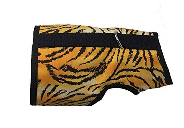 Kitty Holster Cat Harness Secure Cat Harness for Walking Soft Cotton Cat Accessories Comfortable Fit Strong HookandLoop Closure Made in USA Tiger Stripe ML