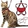OutdoorBengal Houdini Escape Proof Cat Harness and Leash Set by Red Large Cat Harness for Walking Big Cats