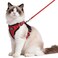 rabbitgoo Cat Harness and Leash Set Escape Proof Vest Harness for Safe Outdoor Walks Soft Breathable Adjustable Vest with Reflective Strips for Average to Large Cats Red M
