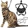 OutdoorBengal Houdini Escape Proof Cat Harness and Leash Set by Black Large Cat Harness for Walking Big Cats