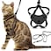OutdoorBengal Houdini Escape Proof Cat Harness and Leash Set by Black Large Cat Harness for Walking Big Cats