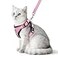 PUPTECK Cat Harness and Leash Set Escape Proof Reflective Cat Walking Harness Adjustable Soft Breathable Mesh Vest for Small Pets Light Pink M