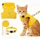 BINGPET Cat Harness with Leash and Collar for Walking Escape Proof with 59 Inches Leash Adjustable Soft Vest Harnesses for Medium Large Cats Bee