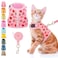 BINGPET Cat Harness and Leash Set Escape Proof Fashionable Adjustable Mesh Harness for Walking Soft Cute Breathable Easy Control Cat Vest for Kitten Puppy Small Medium Large Cats