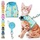 BINGPET Cat Harness and Leash Set Escape Proof Fashionable Adjustable Mesh Harness for Walking Soft Cute Breathable Easy Control Cat Vest for Kitten Puppy Small Medium Large Cats