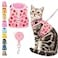 BINGPET Cat Harness and Leash Set Escape Proof Fashionable Adjustable Mesh Harness for Walking Soft Cute Breathable Easy Control Cat Vest for Kitten Puppy Small Medium Large Cats