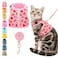 BINGPET Cat Harness and Leash Set Escape Proof Fashionable Adjustable Mesh Harness for Walking Soft Cute Breathable Easy Control Cat Vest for Kitten Puppy Small Medium Large Cats