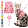 BINGPET Cat Harness and Leash Set Escape Proof Fashionable Adjustable Mesh Harness for Walking Soft Cute Breathable Easy Control Cat Vest for Kitten Puppy Small Medium Large Cats