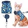 BINGPET Cat Harness with Leash Escape Proof Fashionable Mesh Cat Dog Walking Harness Leads Adjustable for Kitties Puppies Small AnimalsGalaxy