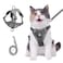 Wanheart cat Chest Harness and Leash AntiEscape Adjustable Soft mesh cat Leash and Chest Harness Set for All Types of Cats cat Vests Grey 6699lb