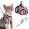 rabbitgoo Cat Harness and Leash Set for Walking Escape Proof Adjustable Soft Kittens Vest with Reflective Strip for Cats Comfortable Outdoor Vest Pink S