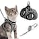 rabbitgoo Cat Harness and Leash Set for Walking Escape Proof Adjustable Soft Kittens Vest with Reflective Strip for Cats Comfortable Outdoor Vest Grey S