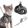 rabbitgoo Cat Harness and Leash Set for Walking Escape Proof Adjustable Soft Kittens Vest with Reflective Strip for Cats Comfortable Outdoor Vest Grey S