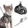 rabbitgoo Cat Harness and Leash Set for Walking Escape Proof Adjustable Soft Kittens Vest with Reflective Strip for Cats Comfortable Outdoor Vest Grey S