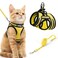 rabbitgoo Cat Harness and Leash Stepin Escape Proof Kitten Harness Set Soft Comfortable Cat Vest Easy to Wear and Adjust Reflective for Safe Outdoor Walking Bright Yellow Medium