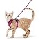rabbitgoo Cat Harness and Leash for Walking Escape Proof Soft Adjustable Vest Harnesses for Cats Easy Control Breathable Reflective Strips Jacket Rose RedS