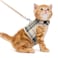 PUPTECK Soft Mesh Cat Vest Harness and Leash Set Puppy Padded Pet Harnesses Escape Proof for Cats Small Dogs Rabbits Bunny Plaid Beige M