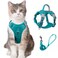 BARKBAY Cat Harness and Leash Set for Walking Escape Proof for Small Large cat Kitten Harness with ID tag Pocket BlueXXS