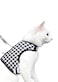 Yizhi Miaow Cat Harness and Leash for Walking Escape Proof Adjustable Cat Vest Harness Padded Stylish Cat Walking Jackets Black Plaid XSmall